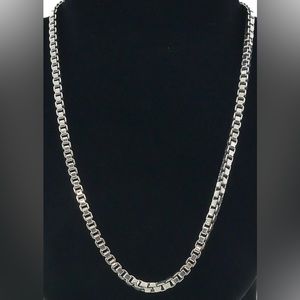 Silver Tiffany & Co. Venetian Box Chain 18 inch necklace